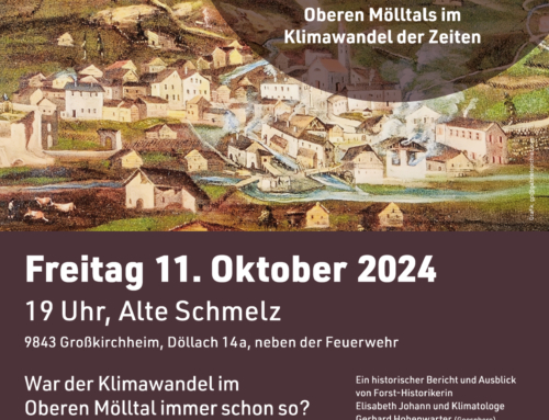 Save the Date! KLAR! Veranstaltung „Der Mensch und das Tal“, 11.10.2024, 19:00 Uhr, Alte Schmelz, Großkirchheim